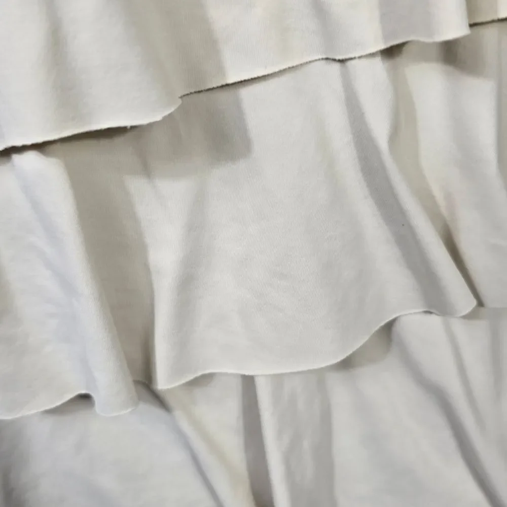 Michael Kors Cream Tiered Strapless Top